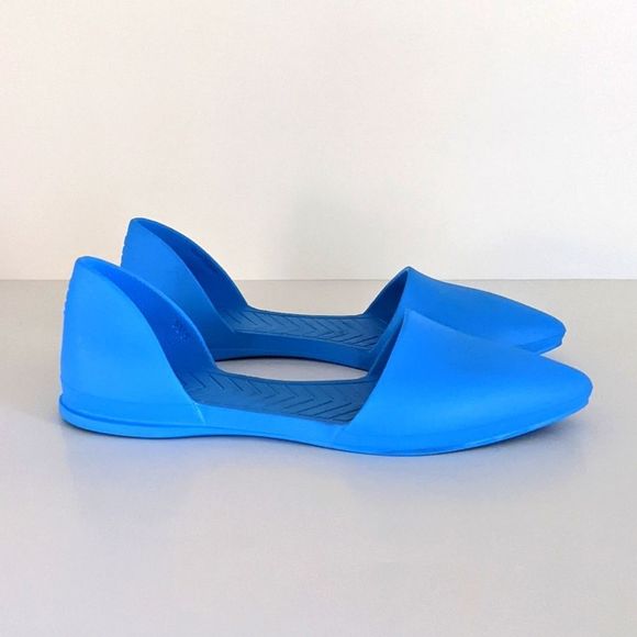 Native Audrey Blue D'Orsay Pointed Toe Flats Women's 8